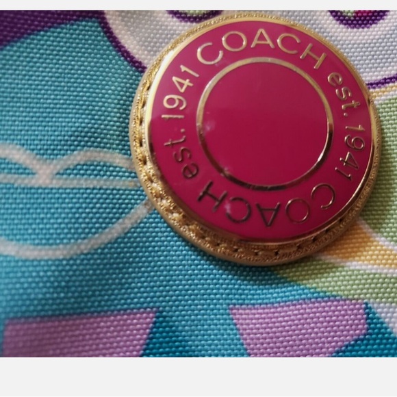 COACH POPPY vintage multicolor bag - Picture 7 of 9